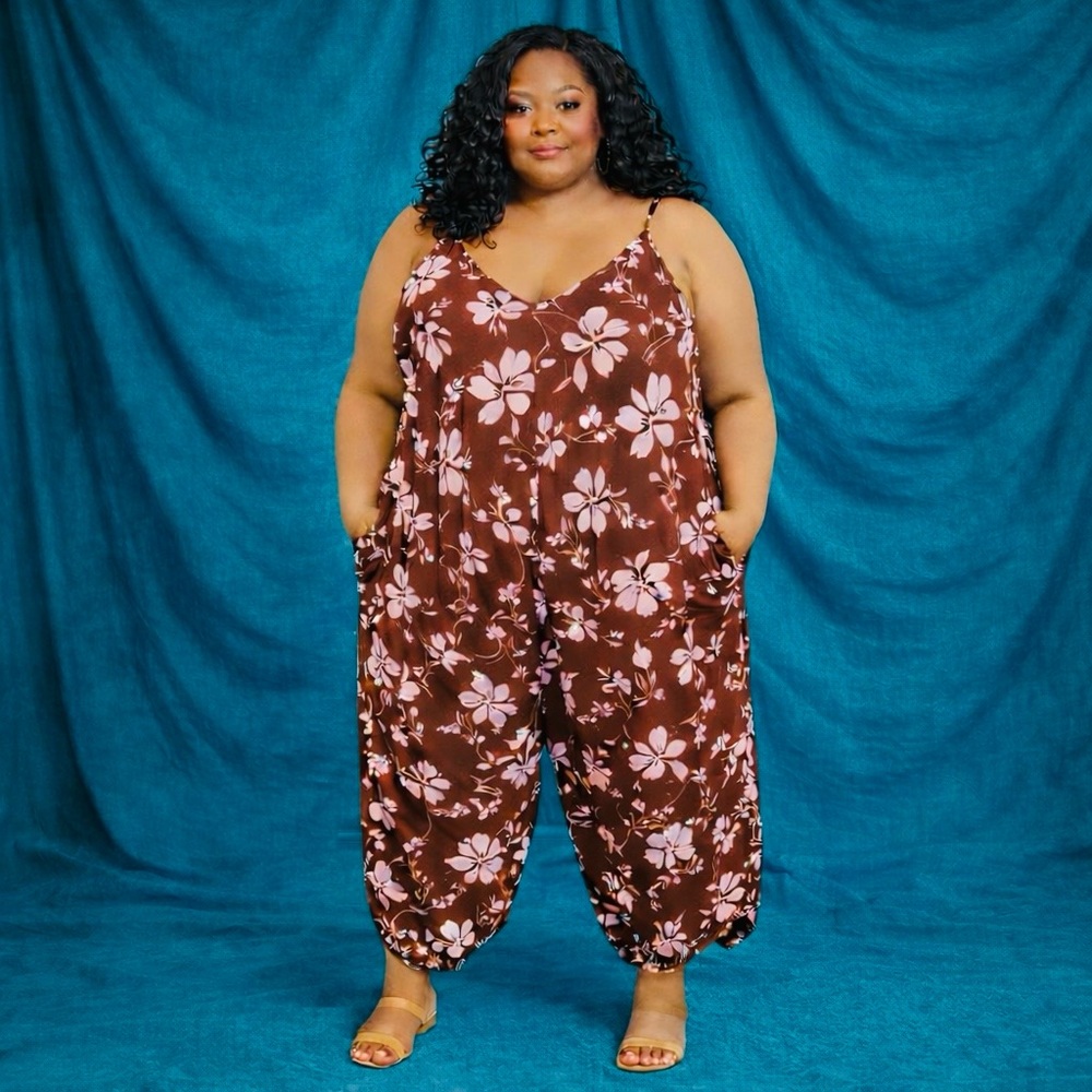 Torrid Pink Floral Jumpsuit